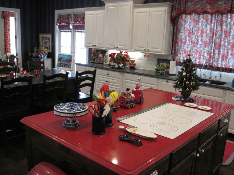 Benyee Artificial Red Quartz Kitchen Countertop From China
