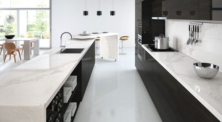 Quartz stone countertop's interior quality